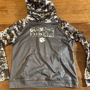 Clemson Tigers Youth Gray‎ Long Sleeve Hoodie Digi-print Size XL